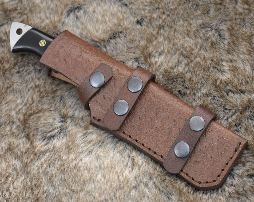 Reaver Hunting blade - Reaver Hunting Knife with Ram Horn &amp; Turquoise Handle - Shokunin USA
