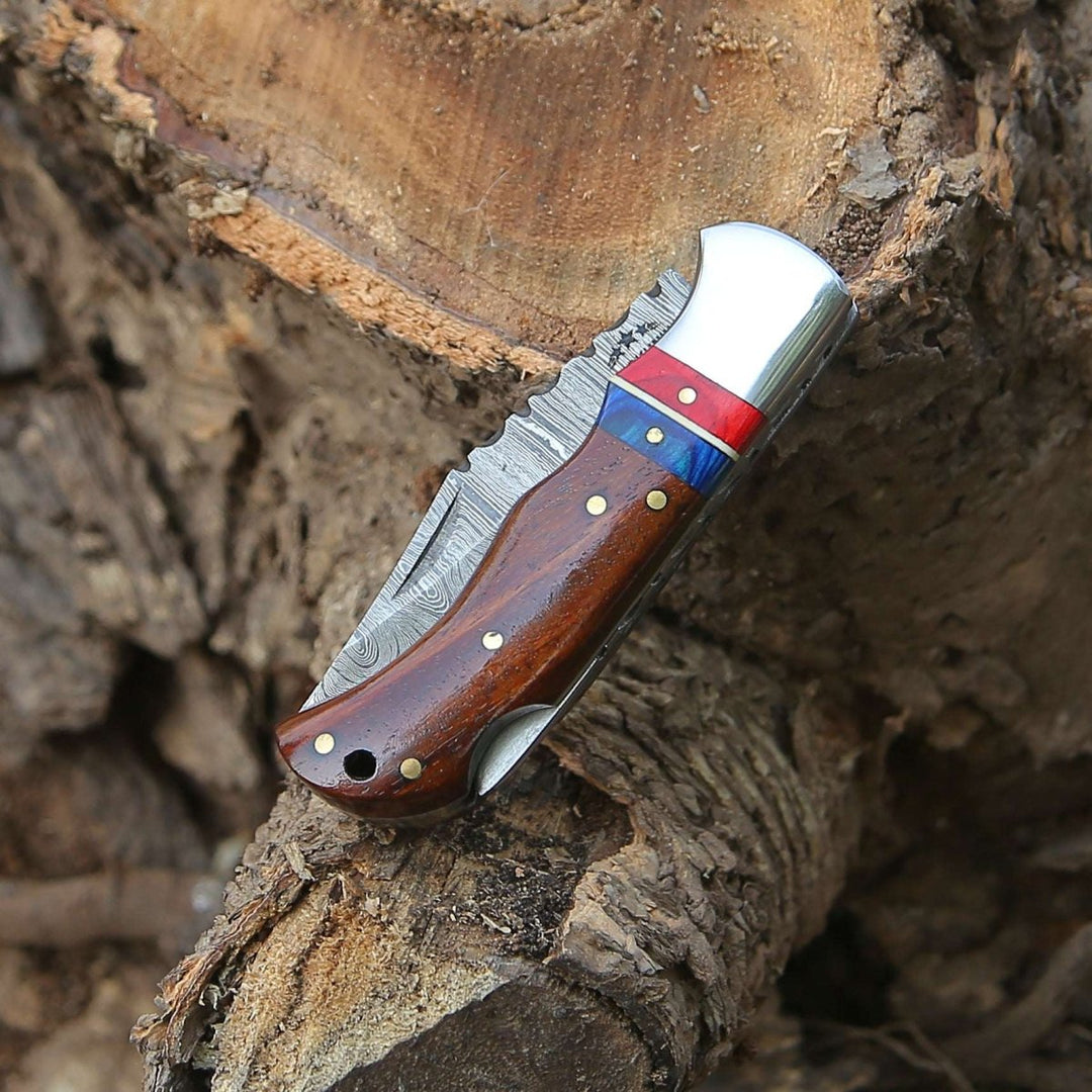 Rogue Rosewood Handle - Rogue Pocket Knife with Rosewood Handle - Shokunin USA