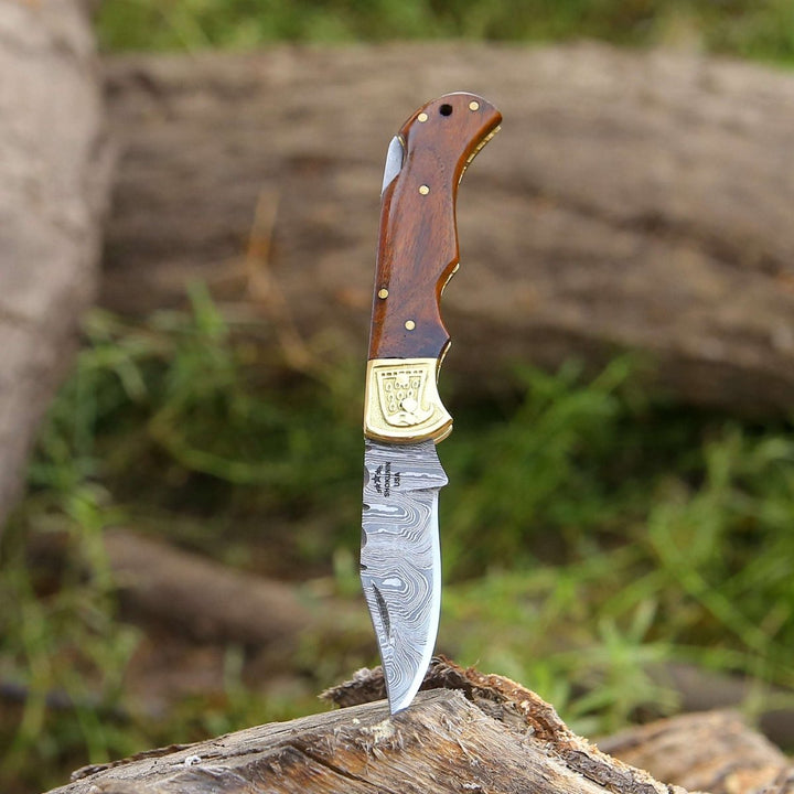 pocket knife handles - Rose Pocket Knife with Rosewood Handle - Shokunin USA