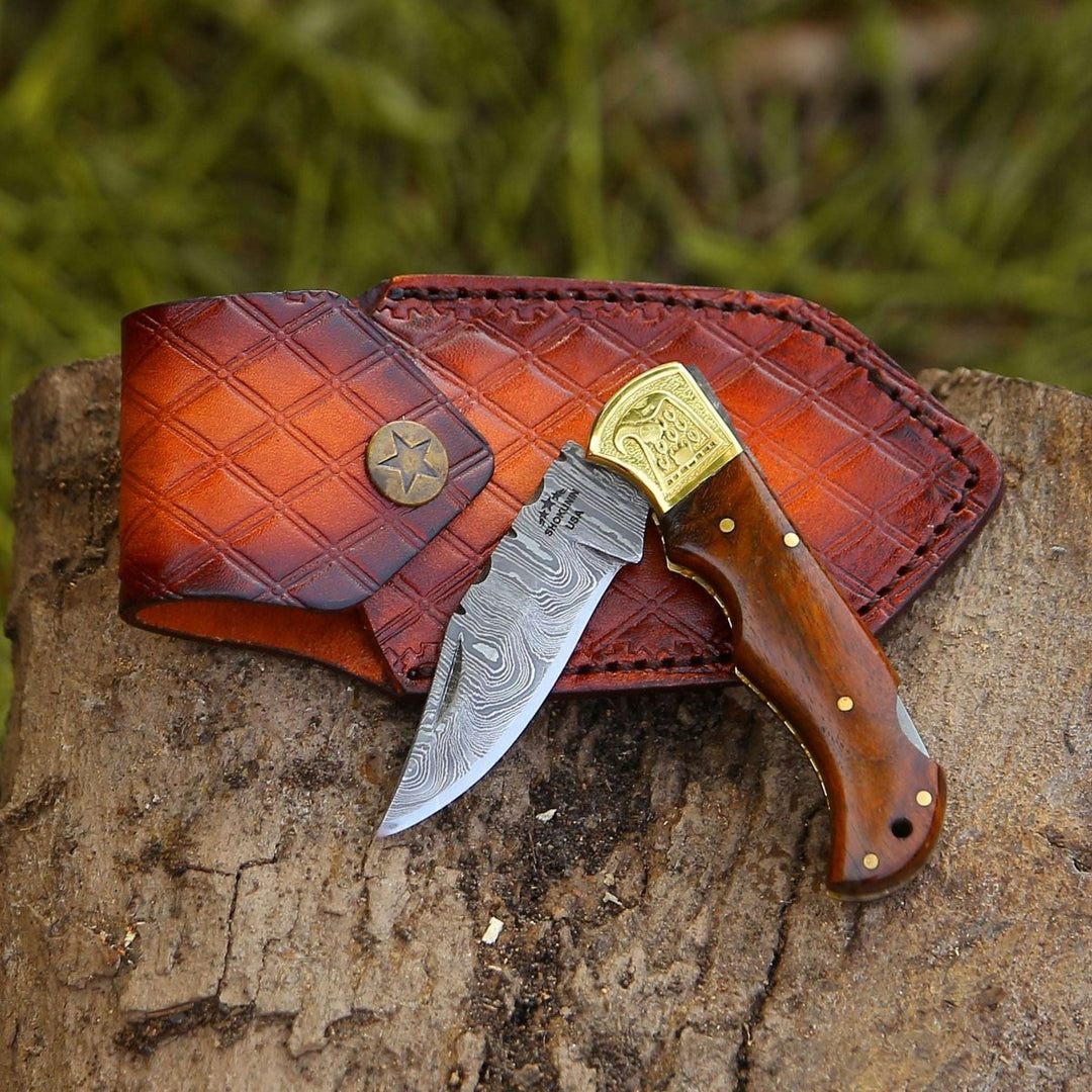 custom pocket knife - Rose Pocket Knife with Rosewood Handle - Shokunin USA