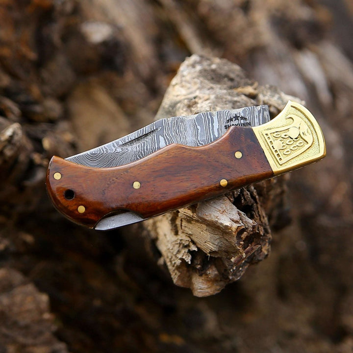 knives pocket - Rose Pocket Knife with Rosewood Handle - Shokunin USA