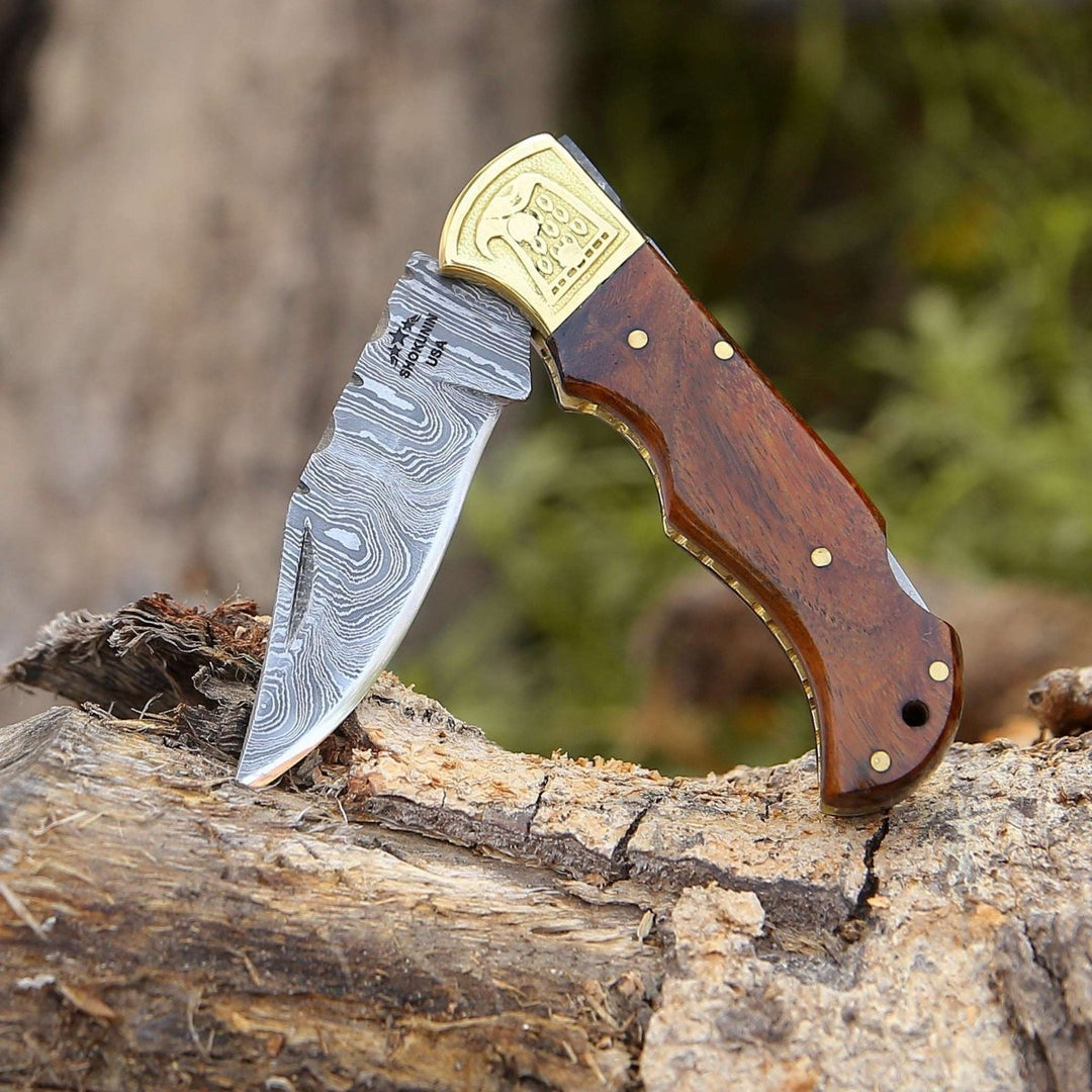 folding pocket knives - Rose Pocket Knife with Rosewood Handle - Shokunin USA