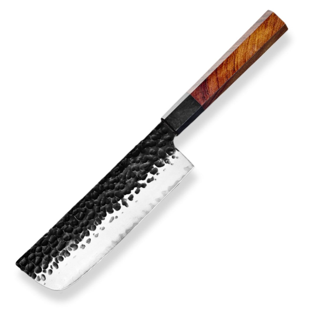 Ryujin™ 7.0" Nakiri Knife with Rosewood & Ebony Wood Handle - Shokunin USA