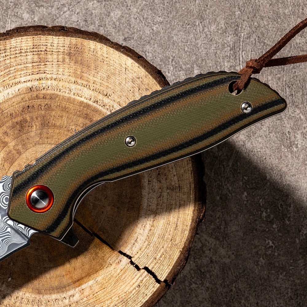 Scorpion Japanese knives - Scorpion Japanese Folding Pocket Knife with VG-10 Damascus Steel &amp; G10 Handle - Shokunin USA