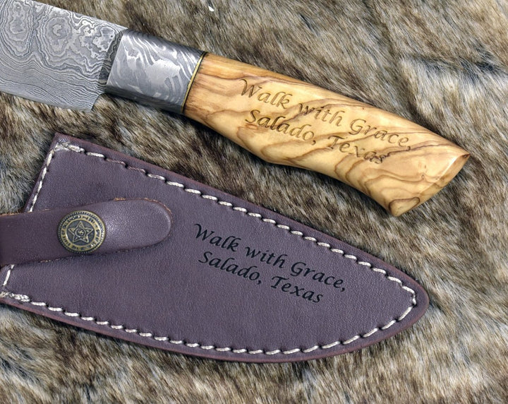 Sculptor Wood Handle - Sculptor Camp Knife with Exotic Olive Wood Handle - Shokunin USA