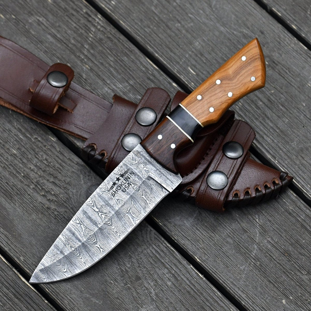 Sculptor Knife Handle - Sculptor Camp Knife with Exotic Olive Wood Handle - Shokunin USA