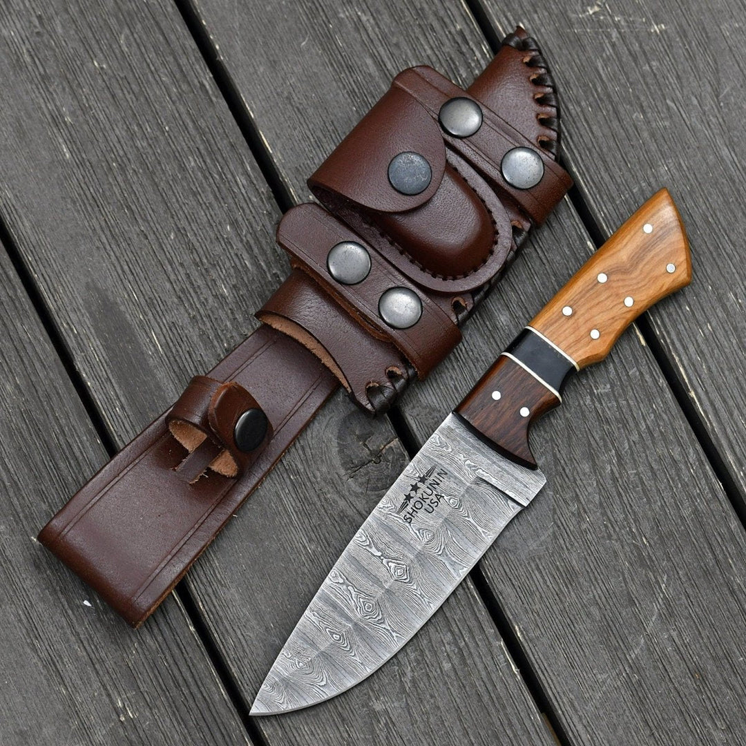 Sculptor Knife knives - Sculptor Camp Knife with Exotic Olive Wood Handle - Shokunin USA