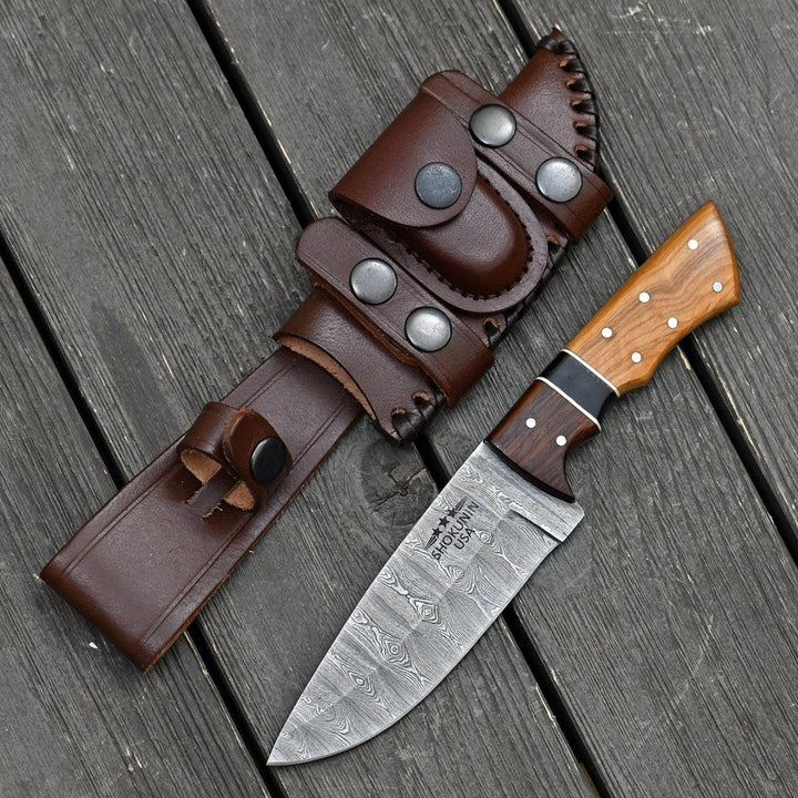 Sculptor Knife knives - Sculptor Camp Knife with Exotic Olive Wood Handle - Shokunin USA