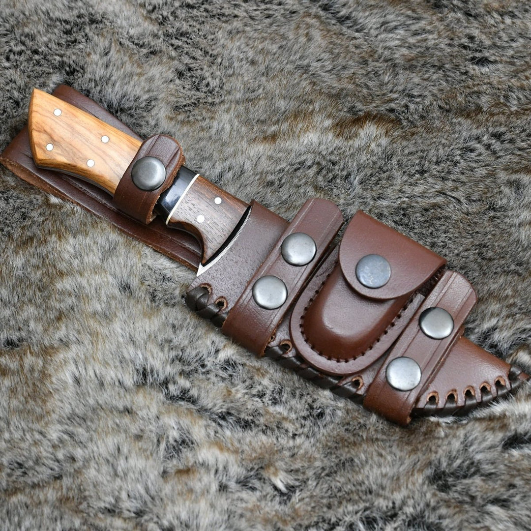 Sculptor Olive Handle - Sculptor Camp Knife with Exotic Olive Wood Handle - Shokunin USA
