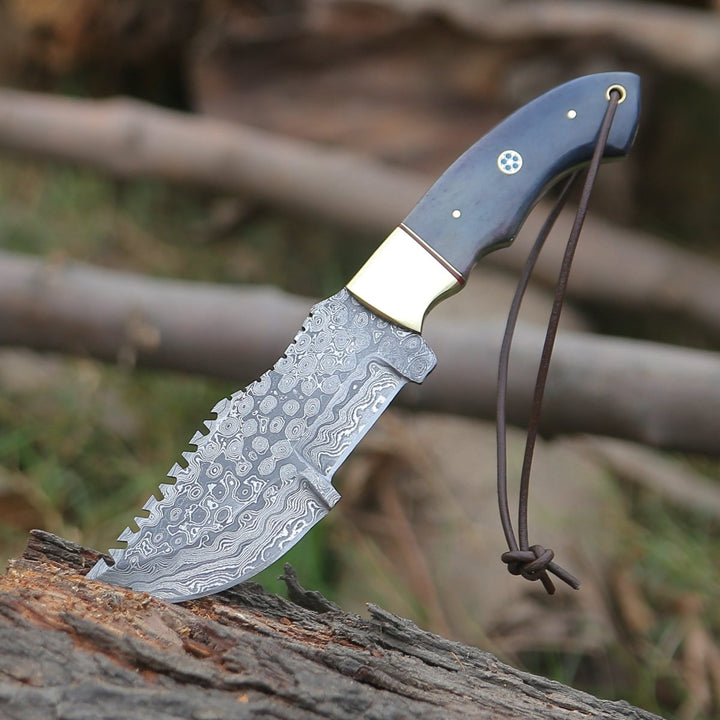 ShadowRidge Steel Knife - ShadowRidge Damascus Steel Premium Tracker Knife - Shokunin USA
