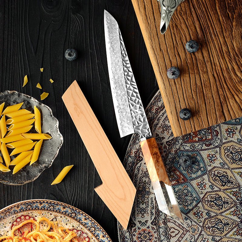 Silverstar Forged knives - Silverstar Forged Japanese Chef Knife With Olive Wood Handle - Shokunin USA