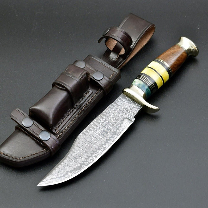 deer knife - Skywalker Custom Hunting Knife with Bone &amp; Wood Composite Handle - Shokunin USA
