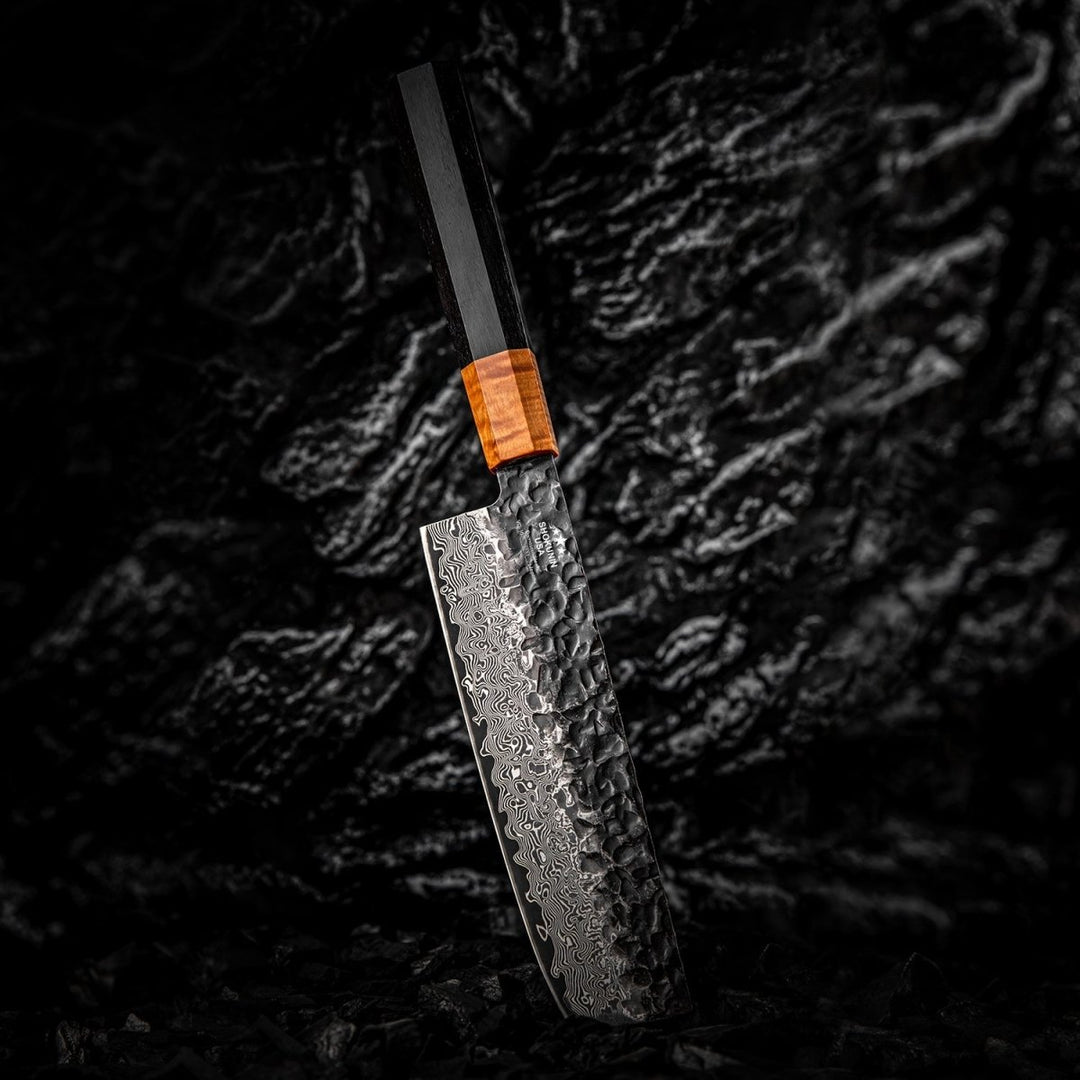 damascus nakiri knife - Shokunin USA