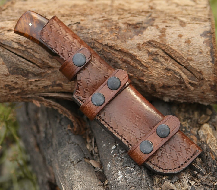 Sting Rosewood knives - Sting Damascus Hunting Knife with Rosewood Handle - Shokunin USA
