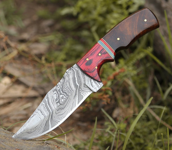 Sting Hunting knives - Sting Damascus Hunting Knife with Rosewood Handle - Shokunin USA
