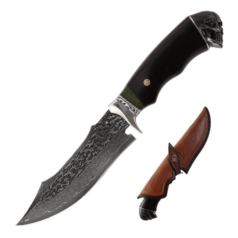 Stormfury Handmade Japanese Fixed Blade Hunting Knife VG10 Damascus Steel Blade - Shokunin USA