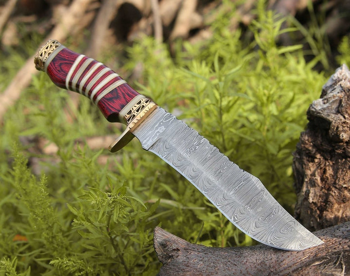 Stream Bowie knives - Stream Bowie Knife with Pakkawood &amp; Bone Handle - Shokunin USA
