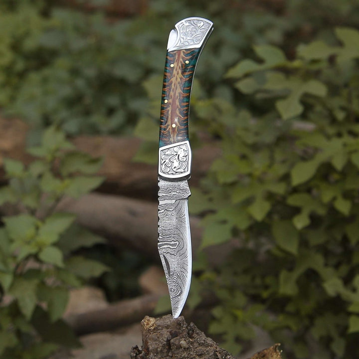 Pocket Cone knives - Striker Pocket Knife with Pine Cone Handle - Shokunin USA