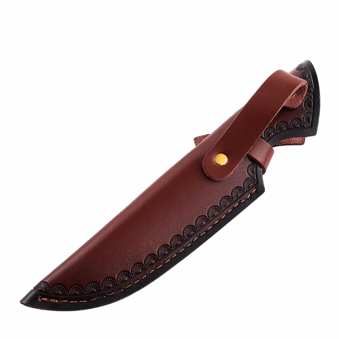 blades knives - Terminator Japanese Hunting Knife with VG-10 Damascus Blade and Ebony Wood Handle - Shokunin USA