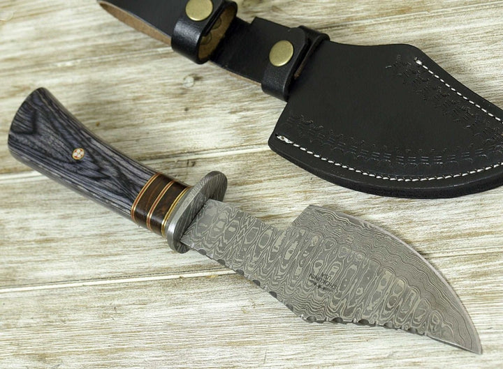 Titan Pakkawood Damascus - Titan Damascus Axe with Pakkawood Handle - Shokunin USA
