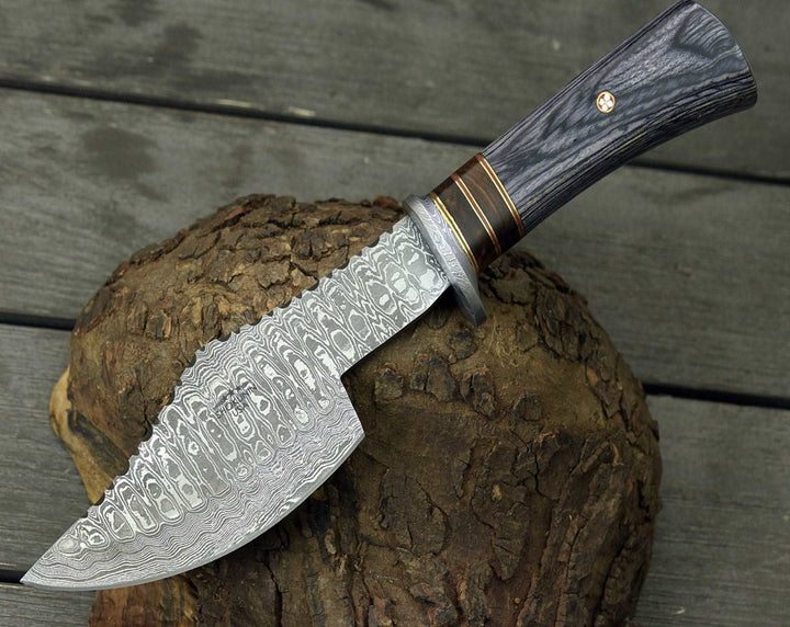 Damascus Pakkawood Handle - Titan Damascus Axe with Pakkawood Handle - Shokunin USA
