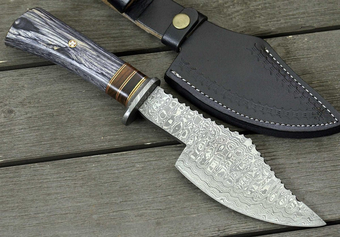 Titan Axe Handle - Titan Damascus Axe with Pakkawood Handle - Shokunin USA