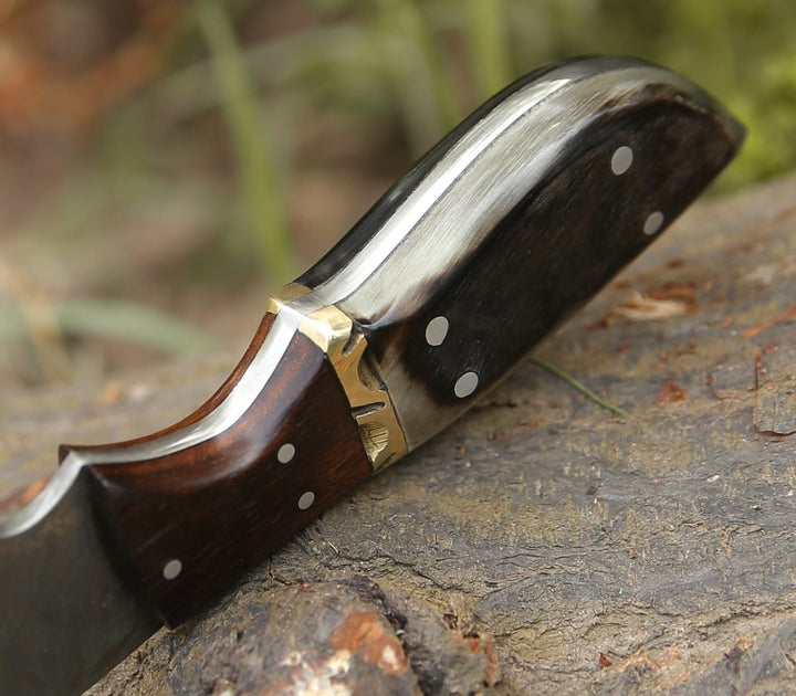 Trailseeker Day knives - Trailseeker Every Day Carry Knife with Ram Horn &amp; Rosewood Handle - Shokunin USA