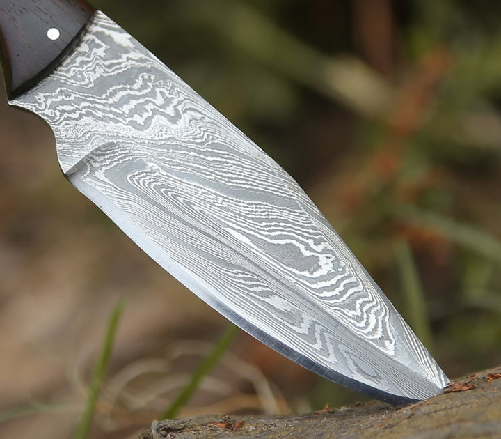 Trailseeker Day blade - Trailseeker Every Day Carry Knife with Ram Horn &amp; Rosewood Handle - Shokunin USA