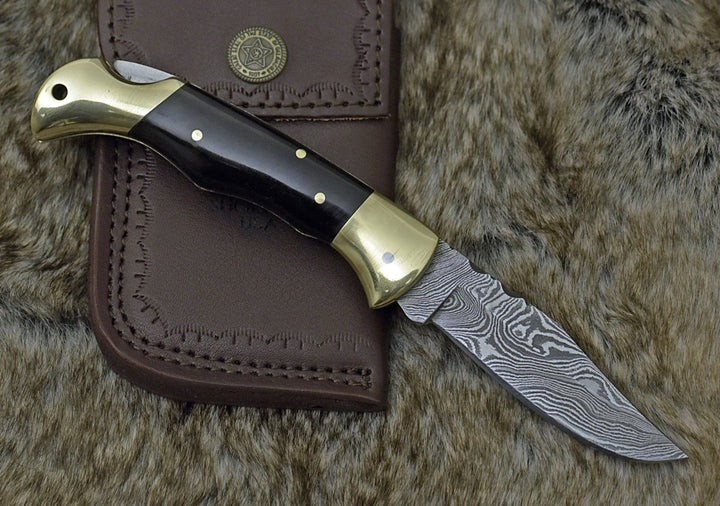 Pocket Knife Tranquility – Tranquility Handmade Pocket Knife with Ram Horn Handle – shokuninusa