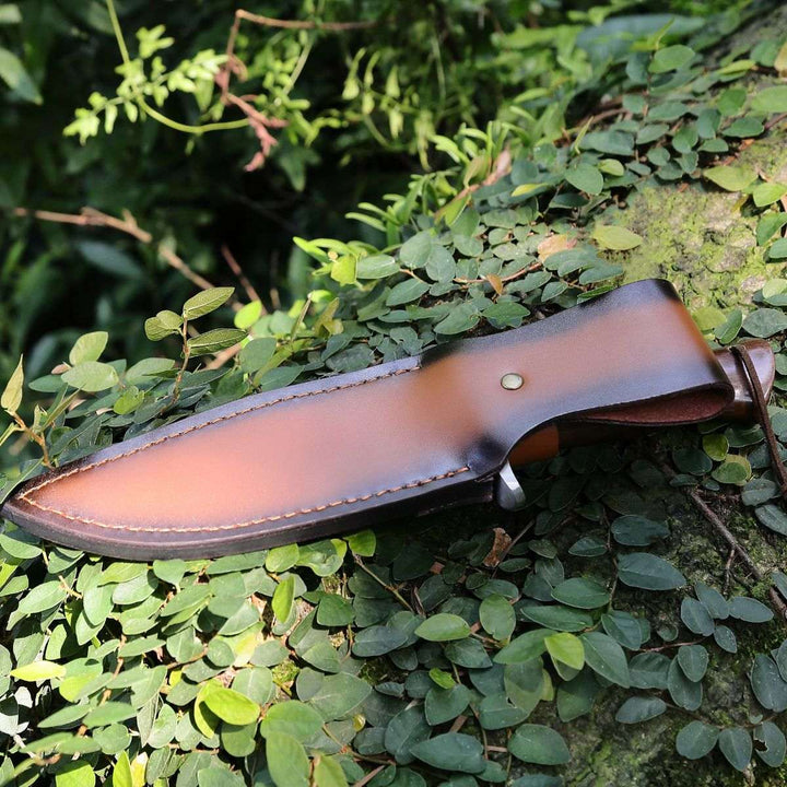 knife sheath - Umbra Japanese Hunting Knife with VG-10 Damascus Blade and Walnut Wood Handle - Shokunin USA