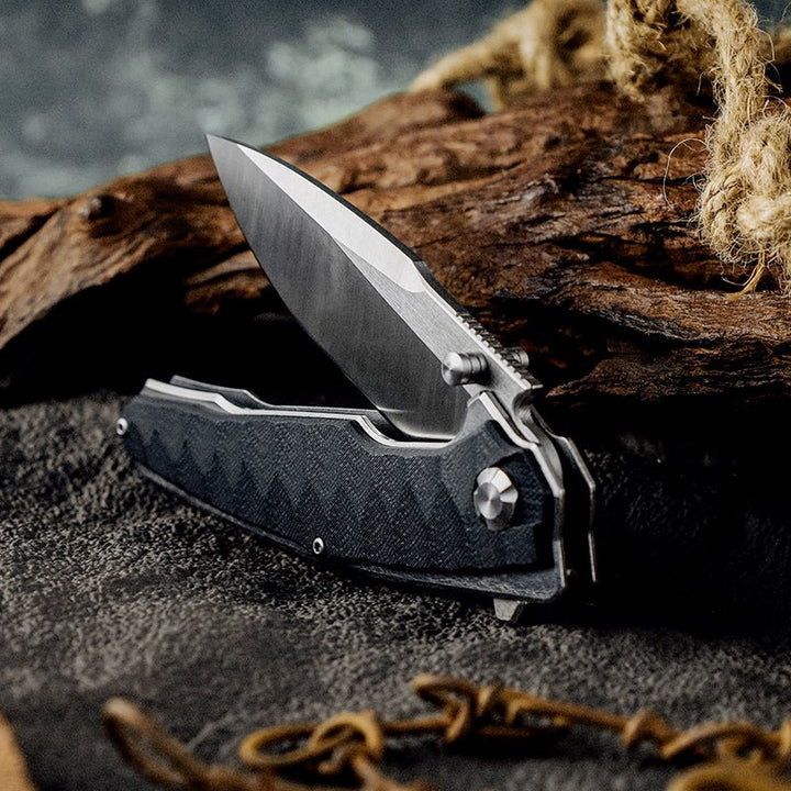 Venture D2 Knives – Venture D2 High Carbon Stainless Tool Steel Pocket Knife with Clip &amp; G10 Handle – shokuninusa