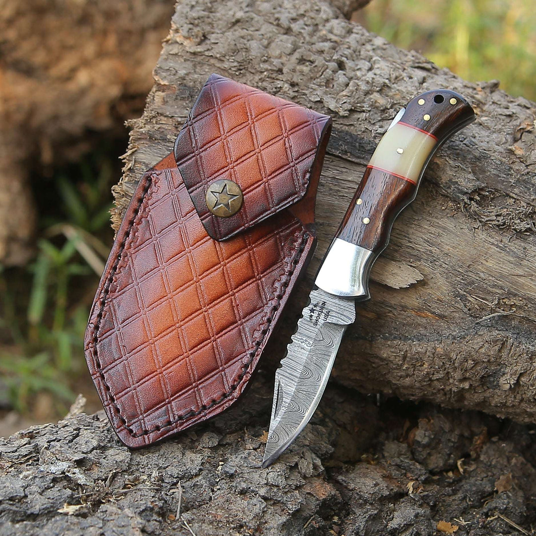 Ironclad Pocket Knife with Rosewood &amp; Bone Scales