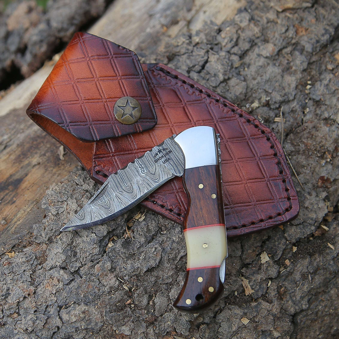 Ironclad Pocket Knife with Rosewood &amp; Bone Scales